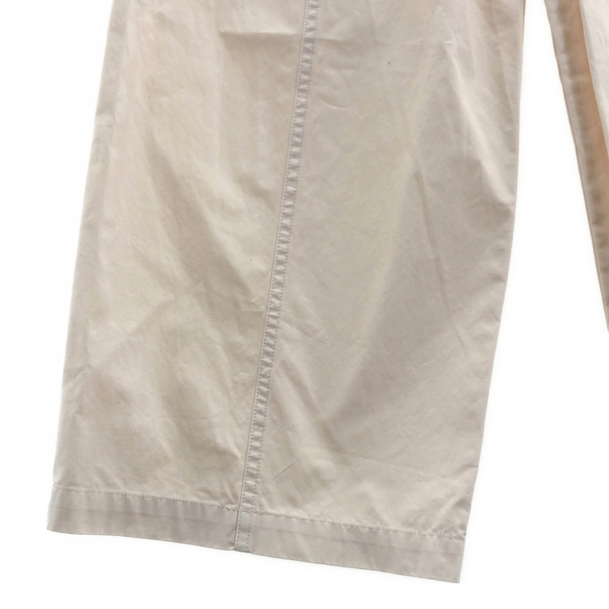 [狀況良好] GRACE CONTINENTAL |棉質抽繩褶皺寬褲 |尺寸 36 |自然 |女性的