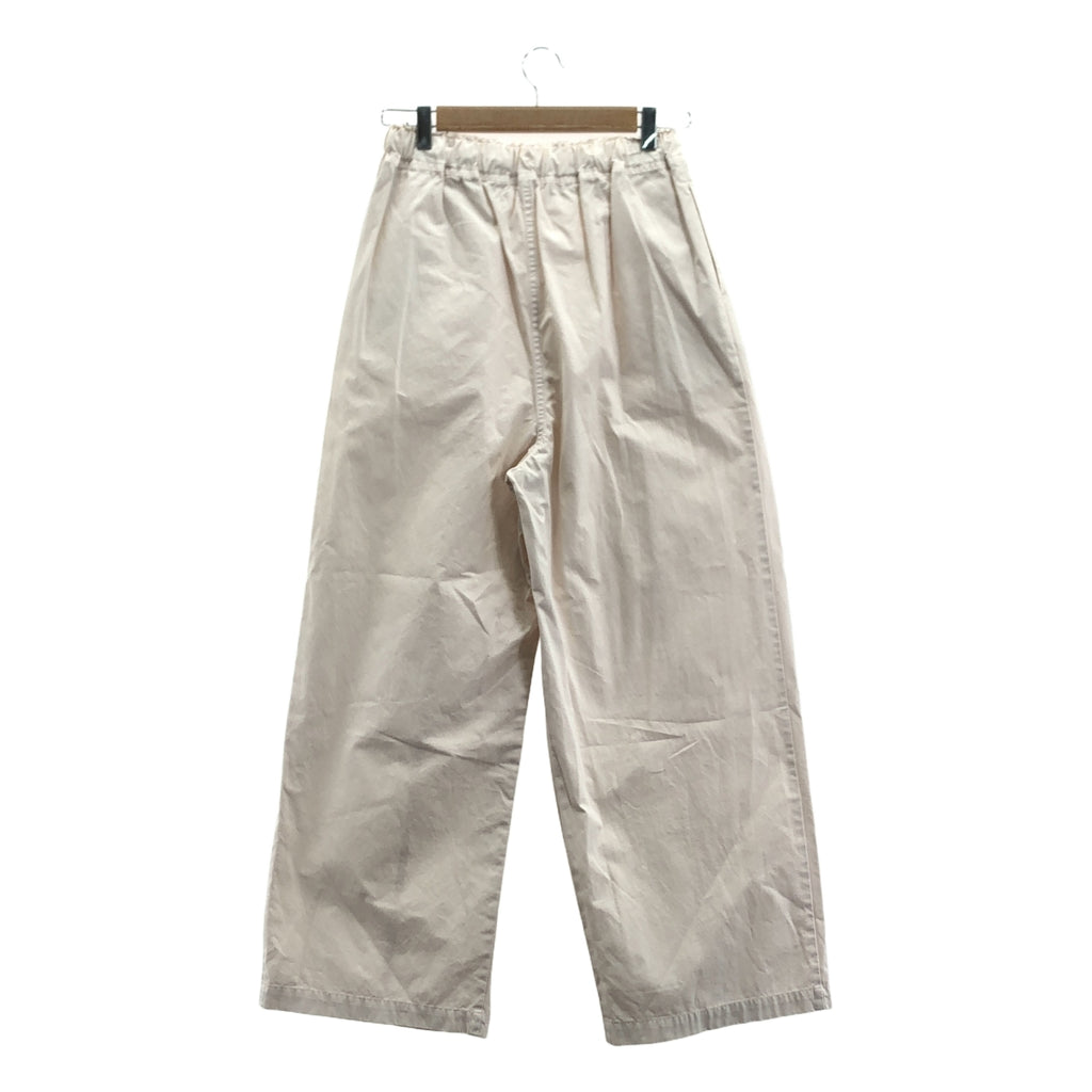 【美品】  GRACE CONTINENTAL / グレースコンチネンタル | コットン ドローストリング タック ワイドパンツ | 36 | キナリ | レディース