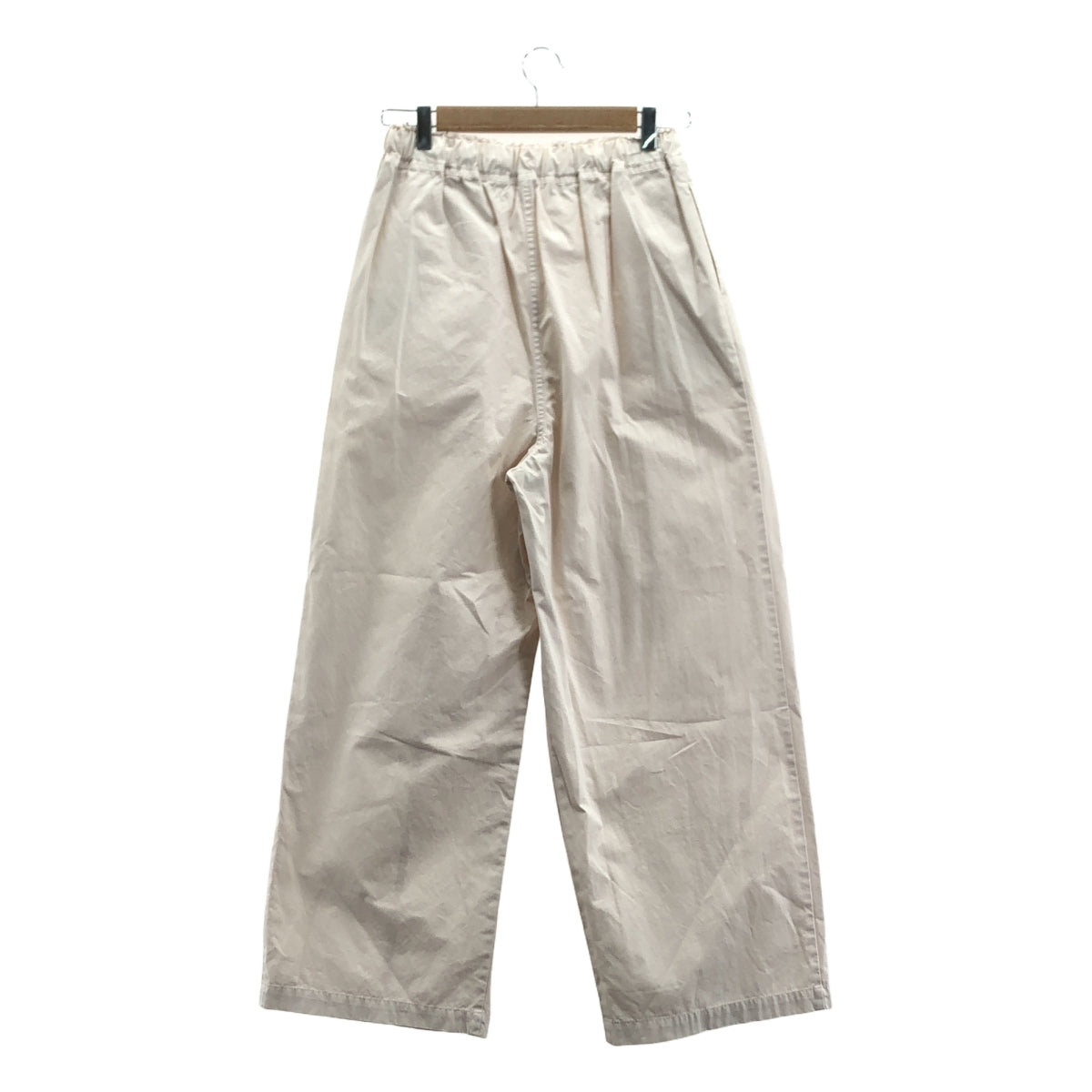 [狀況良好] GRACE CONTINENTAL |棉質抽繩褶皺寬褲 |尺寸 36 |自然 |女性的