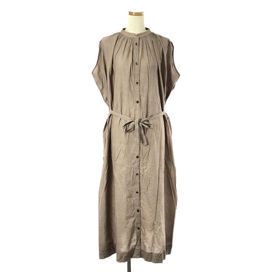 [New] e'ternite' de Soi-e / Eternite de Soi | Khadi cotton gathered sleeveless dress | 1 | Brown | Women's