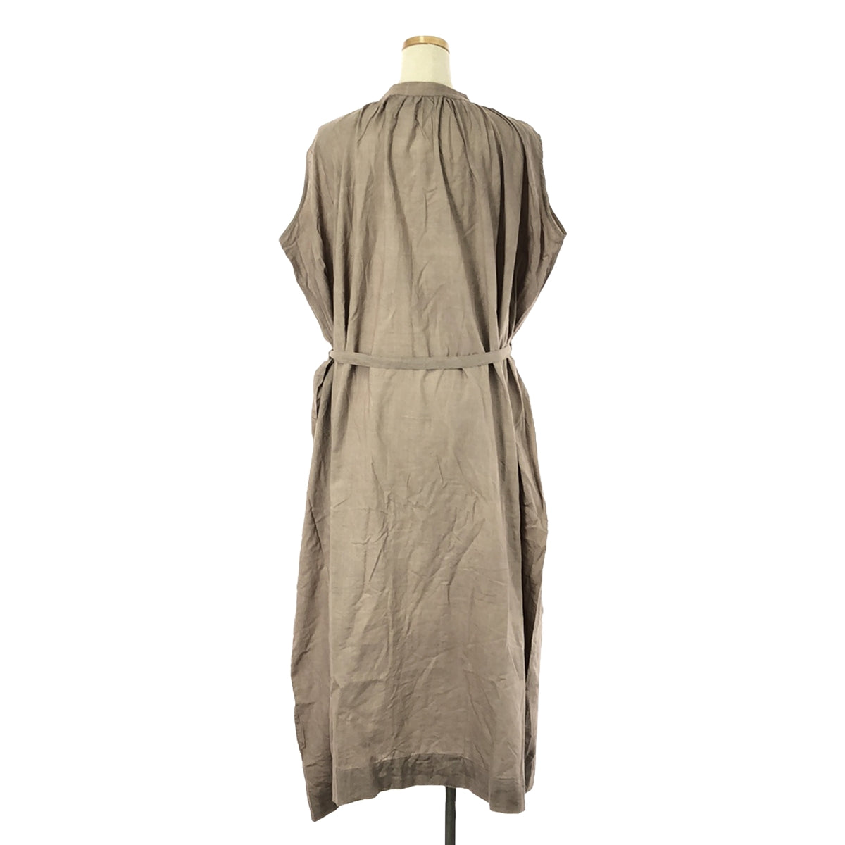 [新] e'ternite' de Soi-e / Eternite de Soi |卡迪棉質無袖連身裙 | 1 |布朗 |女性的