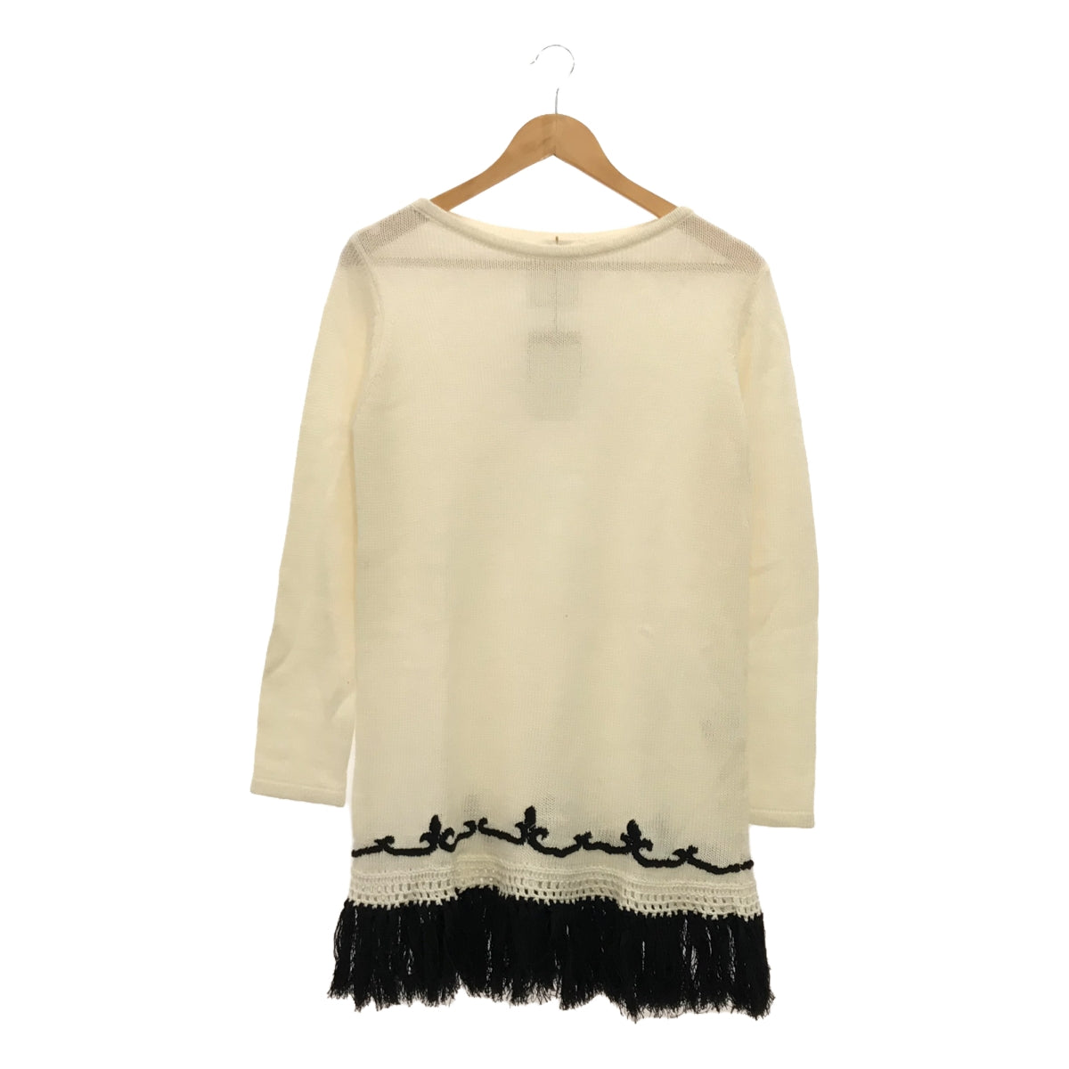 BEARDSLEY | Linen Blend Fringe Long Sleeve Knit Tunic | F | Women's