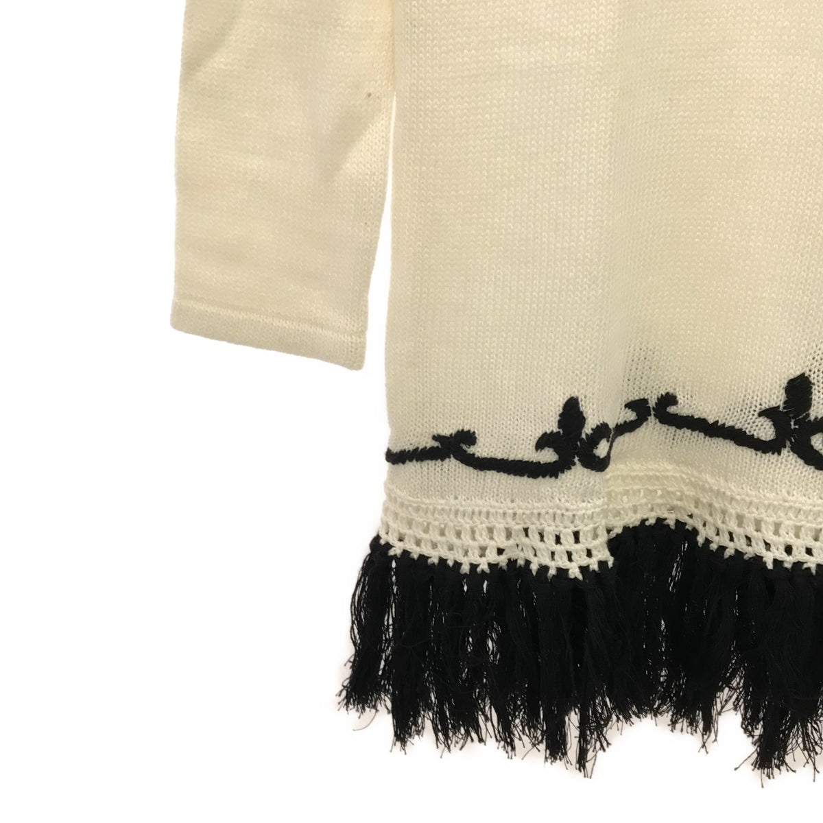 BEARDSLEY | Linen Blend Fringe Long Sleeve Knit Tunic | F | Women's