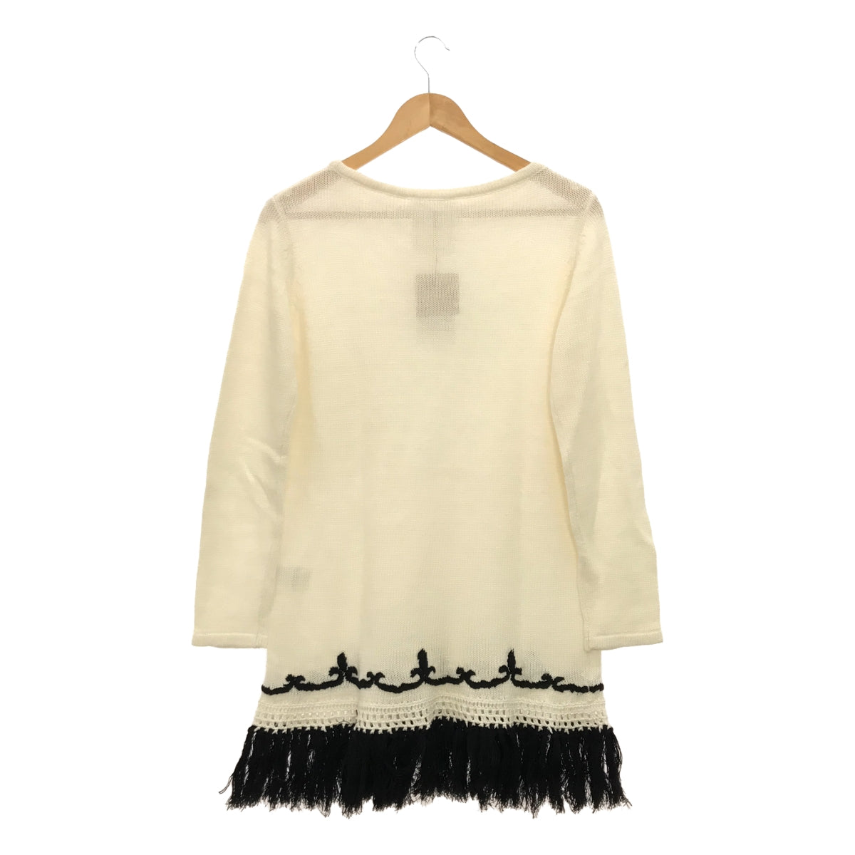 BEARDSLEY | Linen Blend Fringe Long Sleeve Knit Tunic | F | Women's