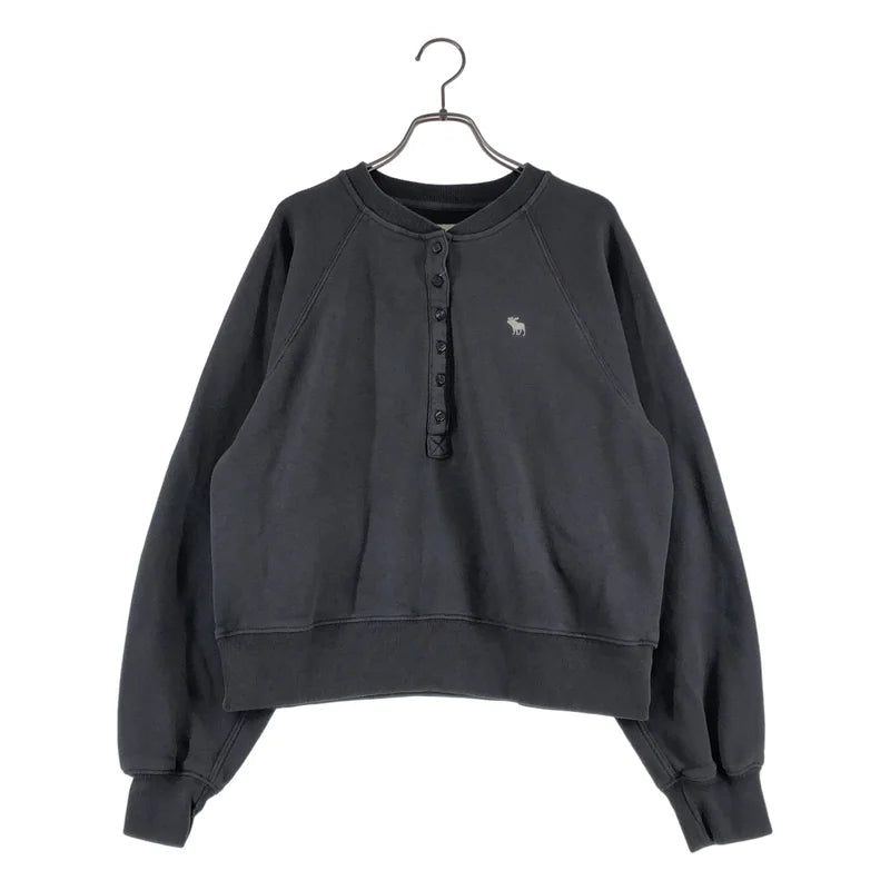 Abercrombie&Fitch / アバクロンビーアンドフィッチ | soft a&f collection / ロゴ ヘンリーネック スウェット トレーナー | M | レディース
