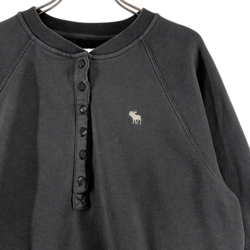 Abercrombie&Fitch / アバクロンビーアンドフィッチ | soft a&f collection / ロゴ ヘンリーネック スウェット トレーナー | M | レディース