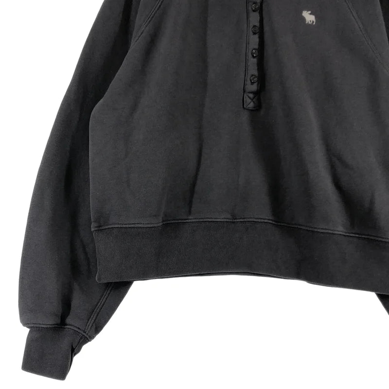 Abercrombie&Fitch / アバクロンビーアンドフィッチ | soft a&f collection / ロゴ ヘンリーネック スウェット トレーナー | M | レディース