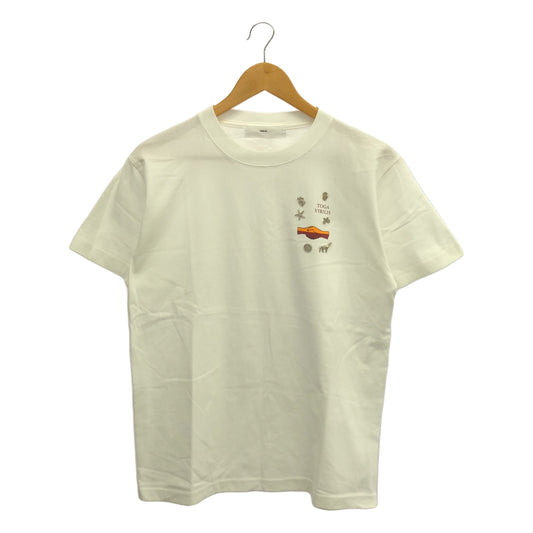 【미품】 TOGA VIRILIS / 도가비 릴리스 | studs print tee 컷소우 | M | 화이트 | 여성