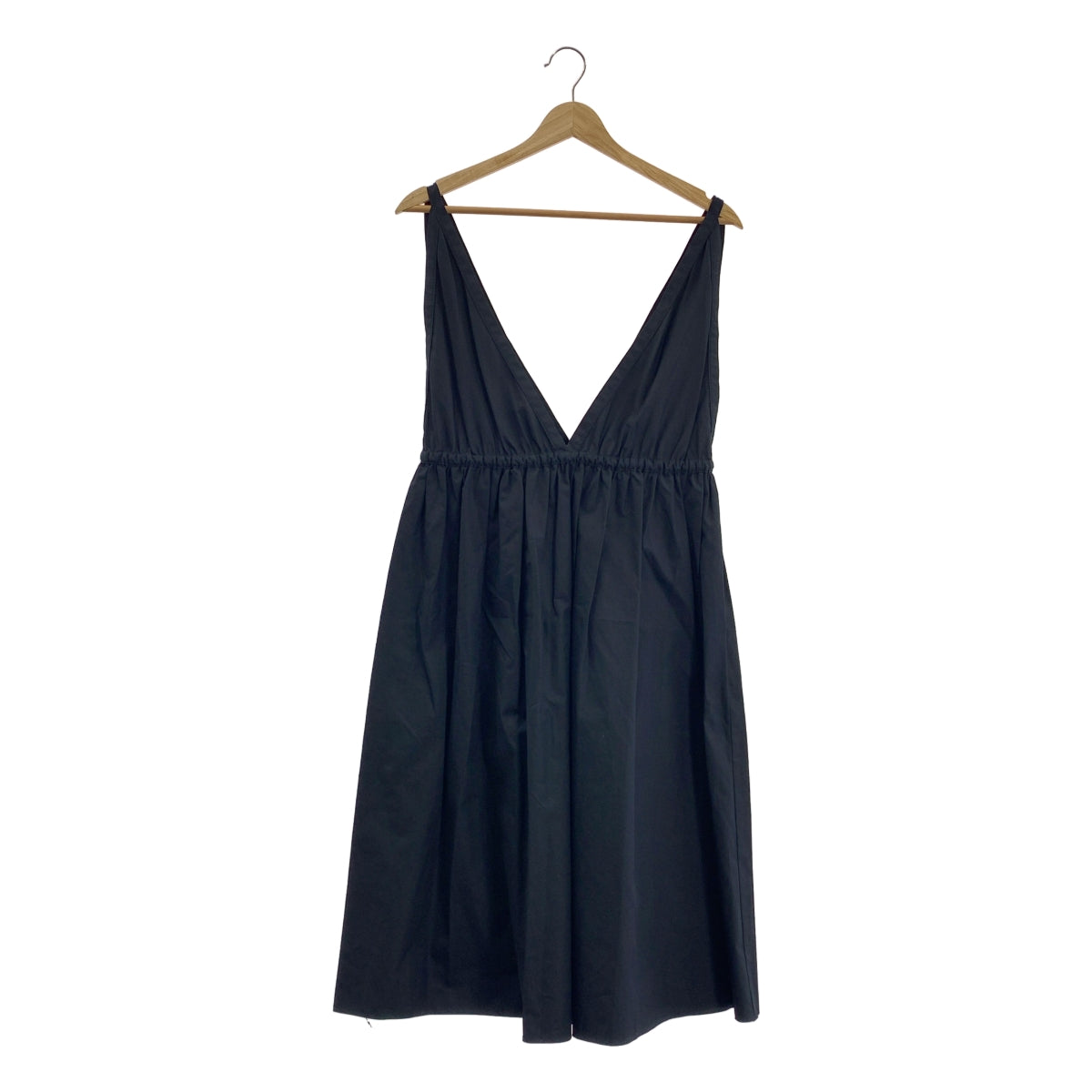 miu miu / 뮤우 뮤우 | 개더 볼륨 민소매 드레스 원피스 | 40 |