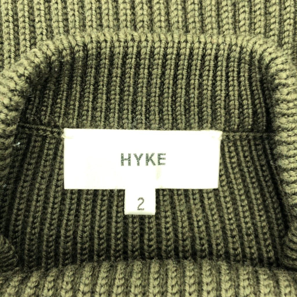 HYKE / ハイク | ウール リブ ボトルネック ニット | 2 | レディース