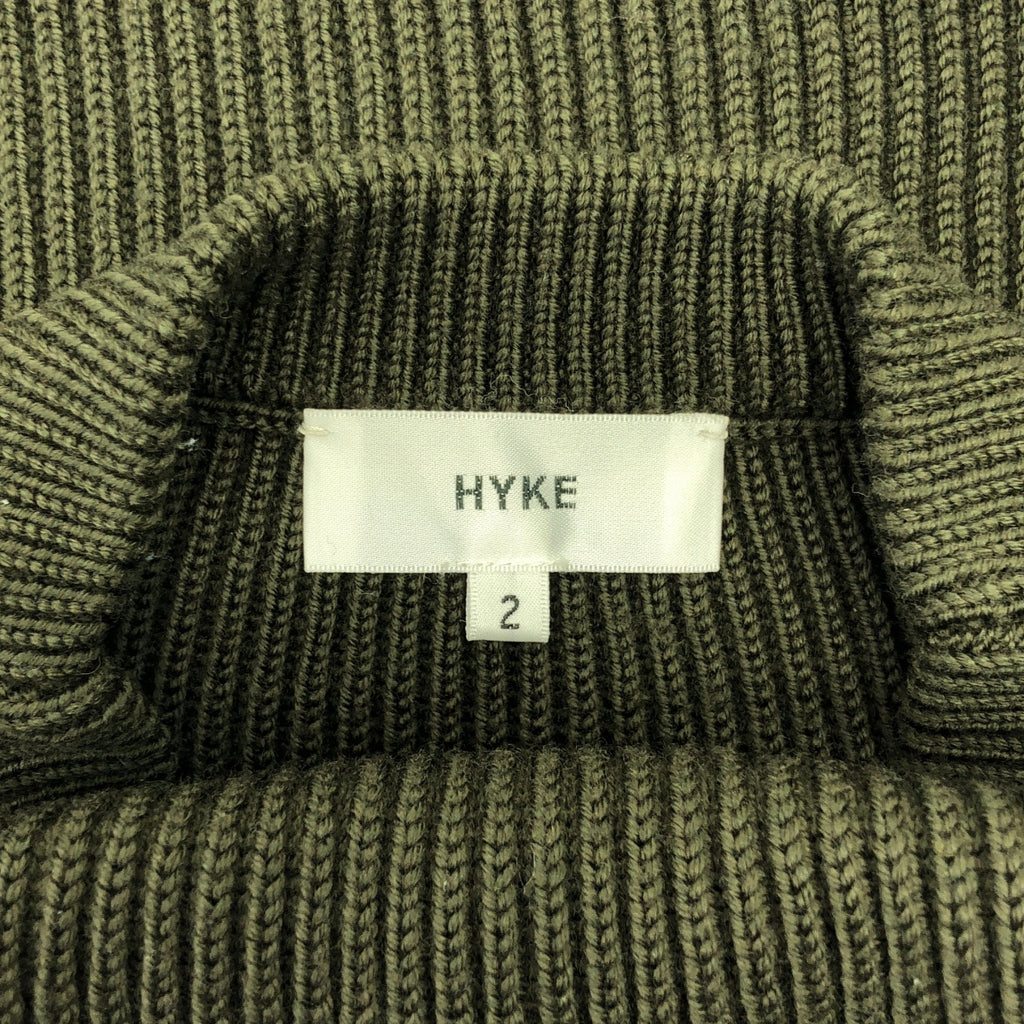 HYKE / ハイク | ウール リブ ボトルネック ニット | 2 | レディース