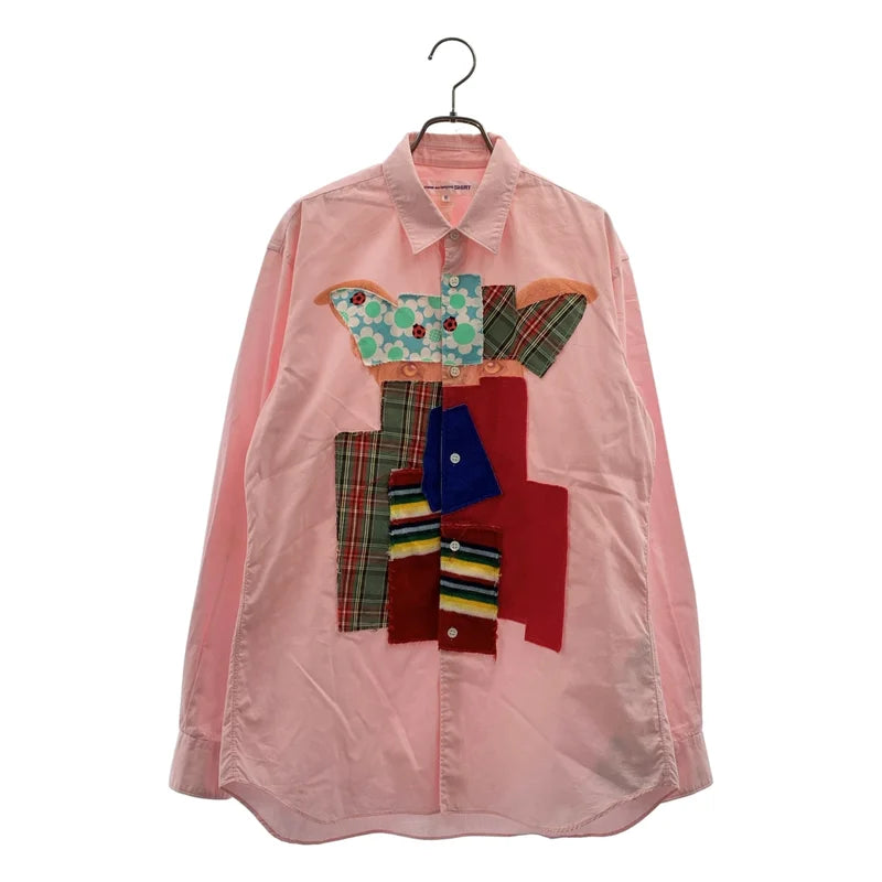 COMME des GARCONS SHIRT / コムデギャルソンシャツ | コットン パッチワーク ロングスリーブ シャツ | M | メンズ