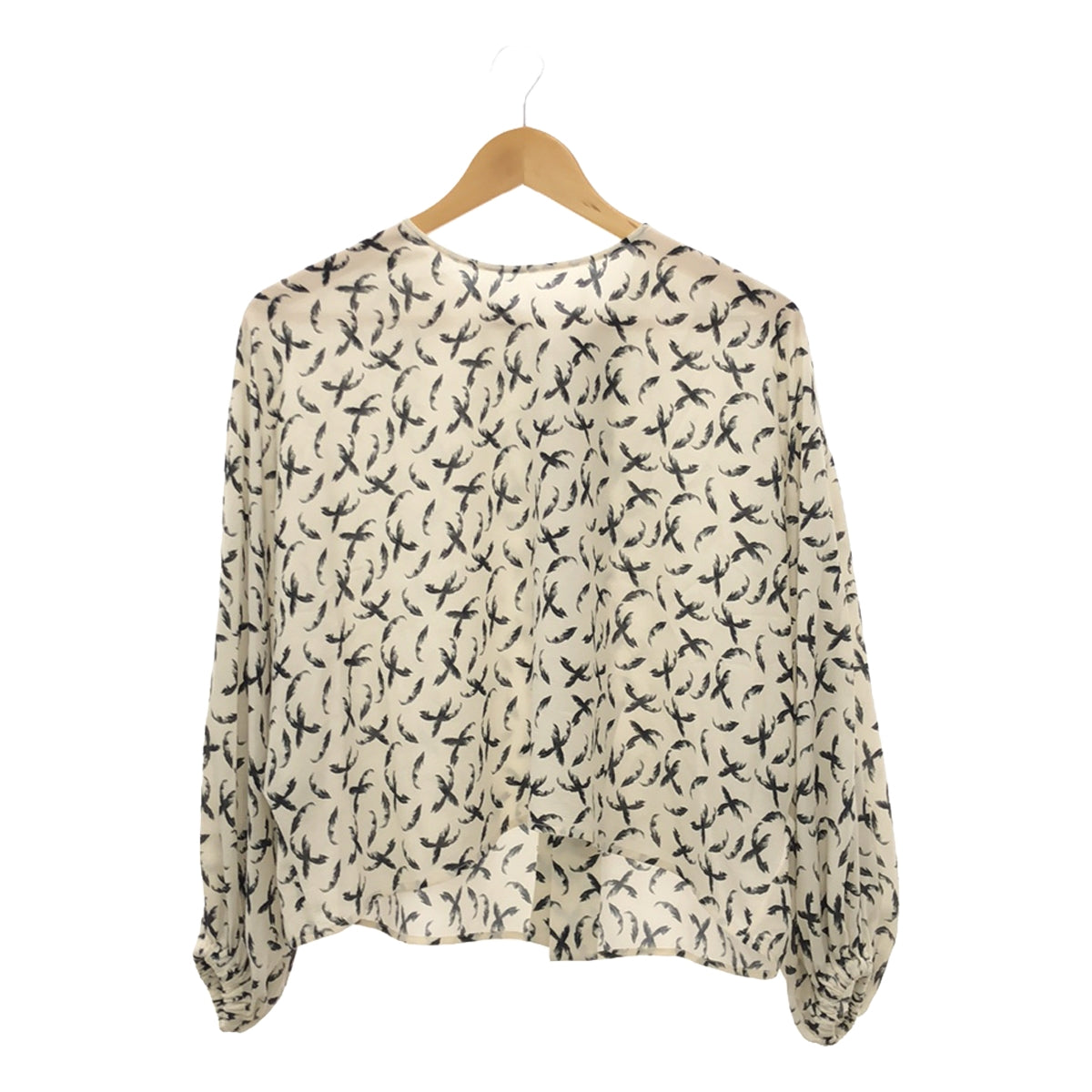 AERON | Feather print pullover blouse | Size 34 | Women's