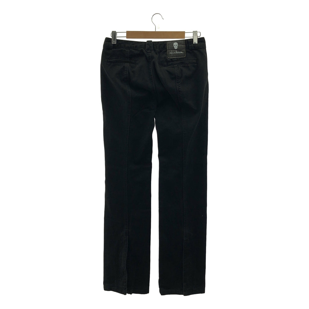 HERCHCOVITCH ALEXANDRE / ヘルコビッチ アレキサンドレ | 裾ジップスリット スカルボタン スキニーパンツ | 38 | ブラック | メンズ