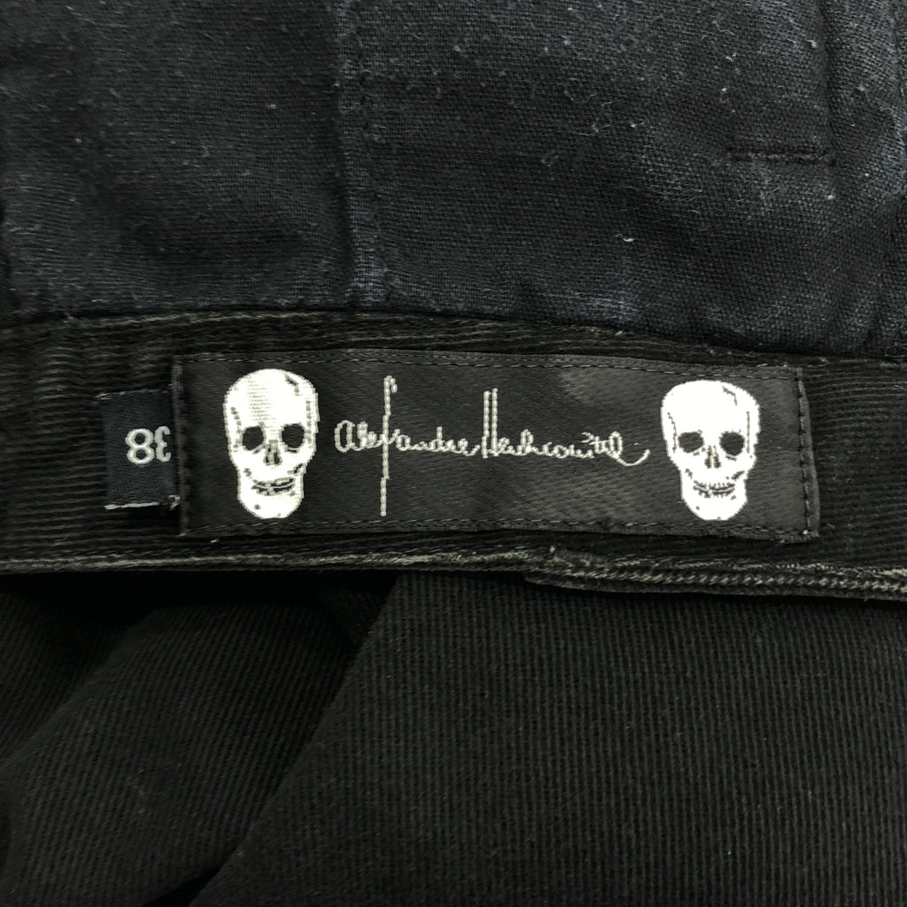 HERCHCOVITCH ALEXANDRE / ヘルコビッチ アレキサンドレ | 裾ジップスリット スカルボタン スキニーパンツ | 38 | ブラック | メンズ