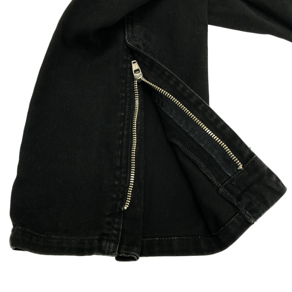 HERCHCOVITCH ALEXANDRE / ヘルコビッチ アレキサンドレ | 裾ジップスリット スカルボタン スキニーパンツ | 38 | ブラック | メンズ