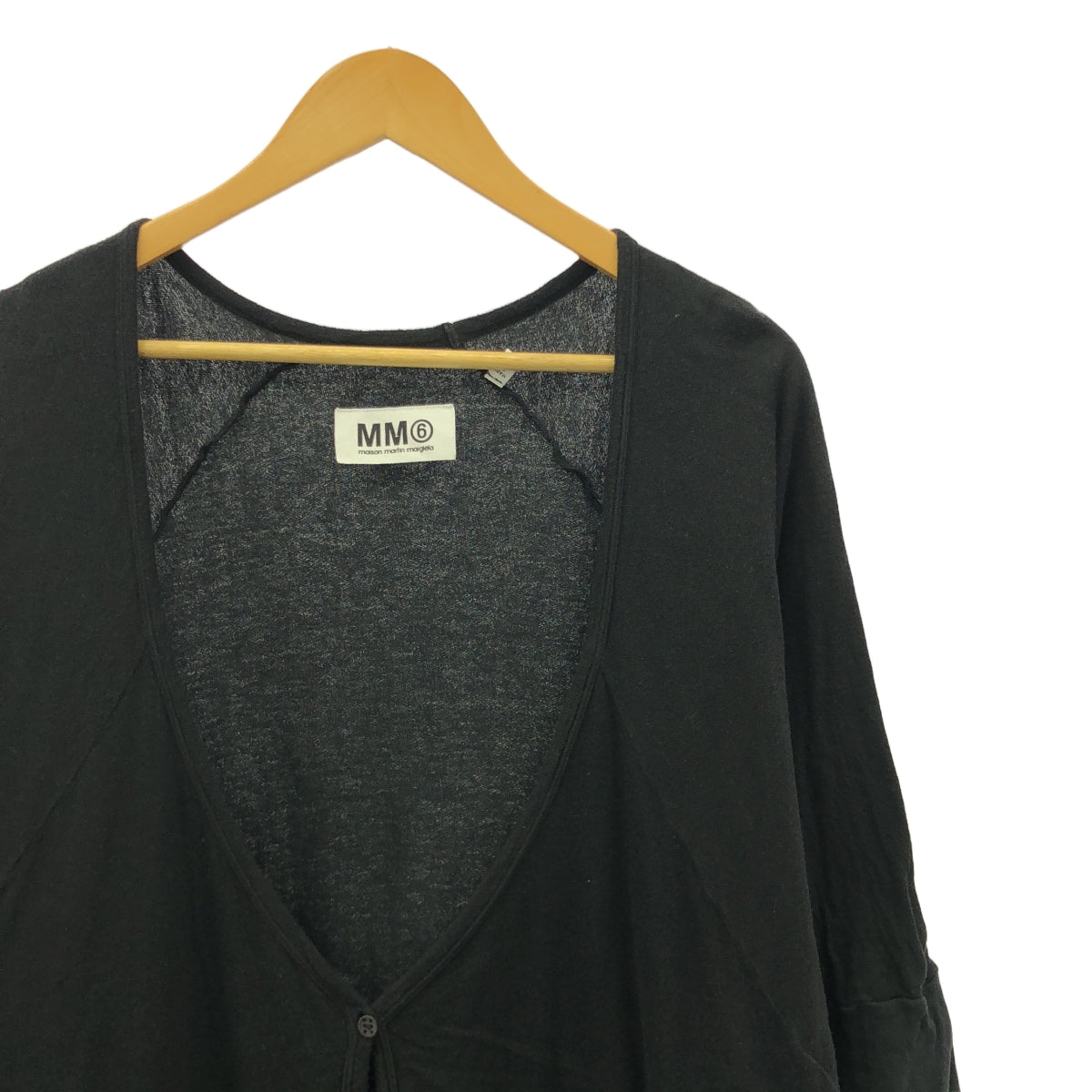 MM6 Maison Martin Margiela / 엠엠 식스 메종 마르탄 마르젤라 | 2009SS | 코튼 V 넥 롱 가디건 | L | 블랙 | 여성
