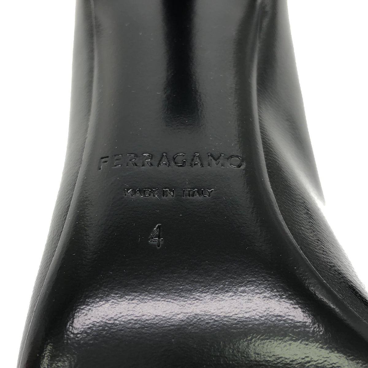 【新品】  FERRAGAMO / フェラガモ | レザー センターライン リボン ヒール パンプス | 4 | black | レディース