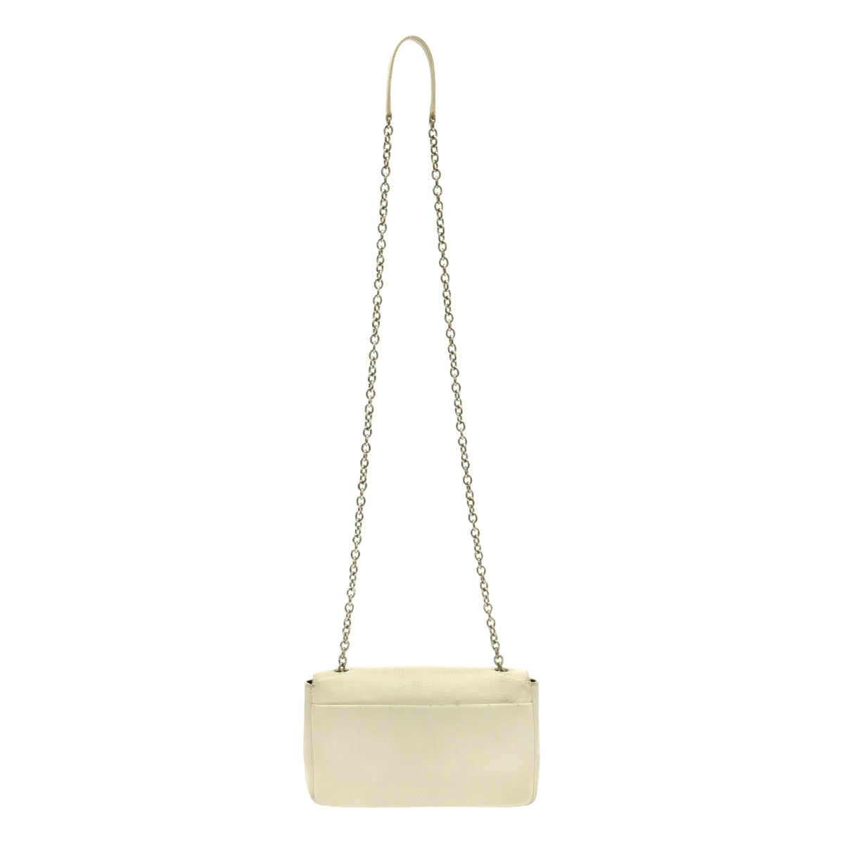 BALENCIAGA / 발렌시아가 | 537387 에브리데이 가죽 로고 체인 지갑 어깨 가방 | 화이트 | 여성