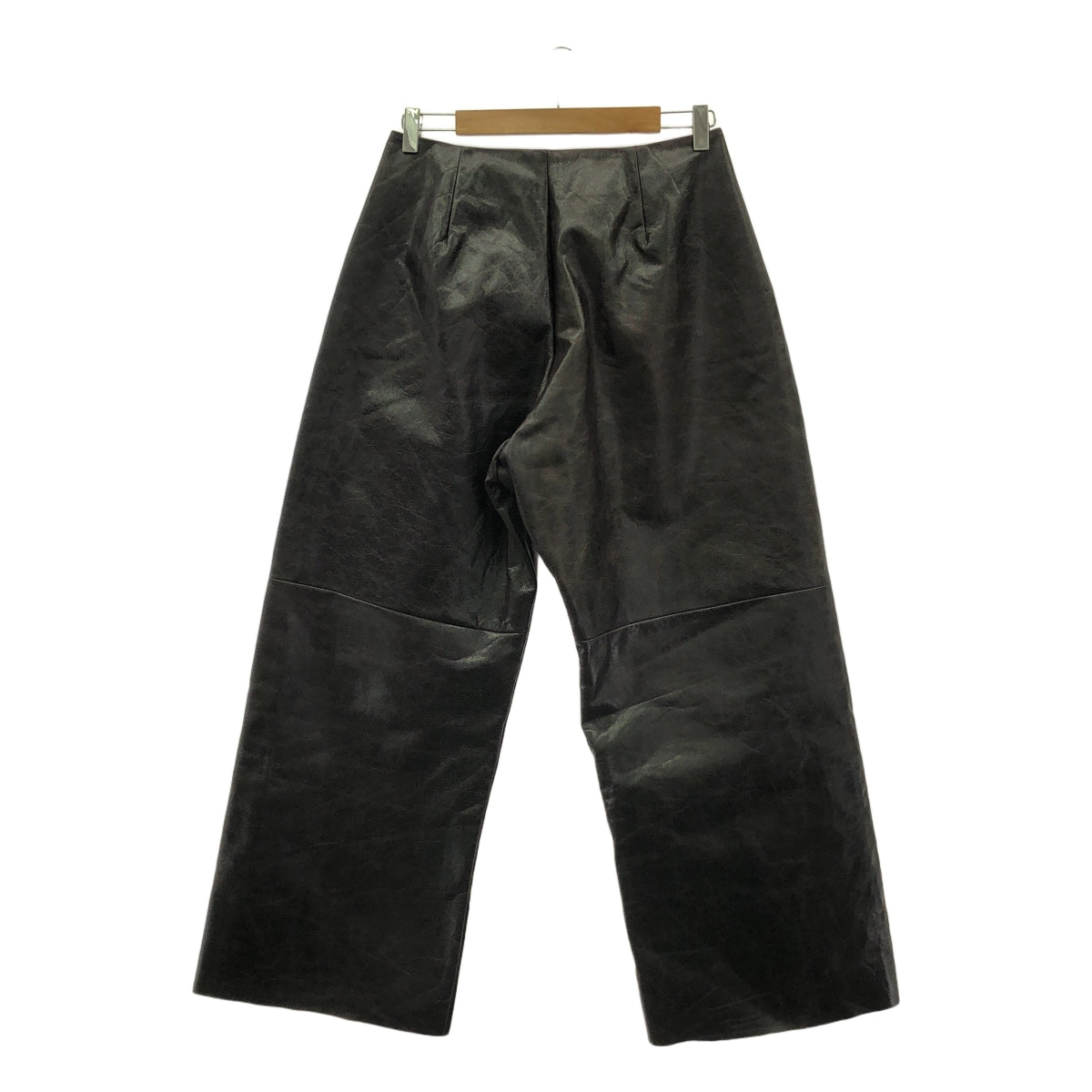 [Good Condition] GABRIELA COLL GARMENTS | LEATHER FULL TROUSERS | 2 | AUBERGINE | Men's