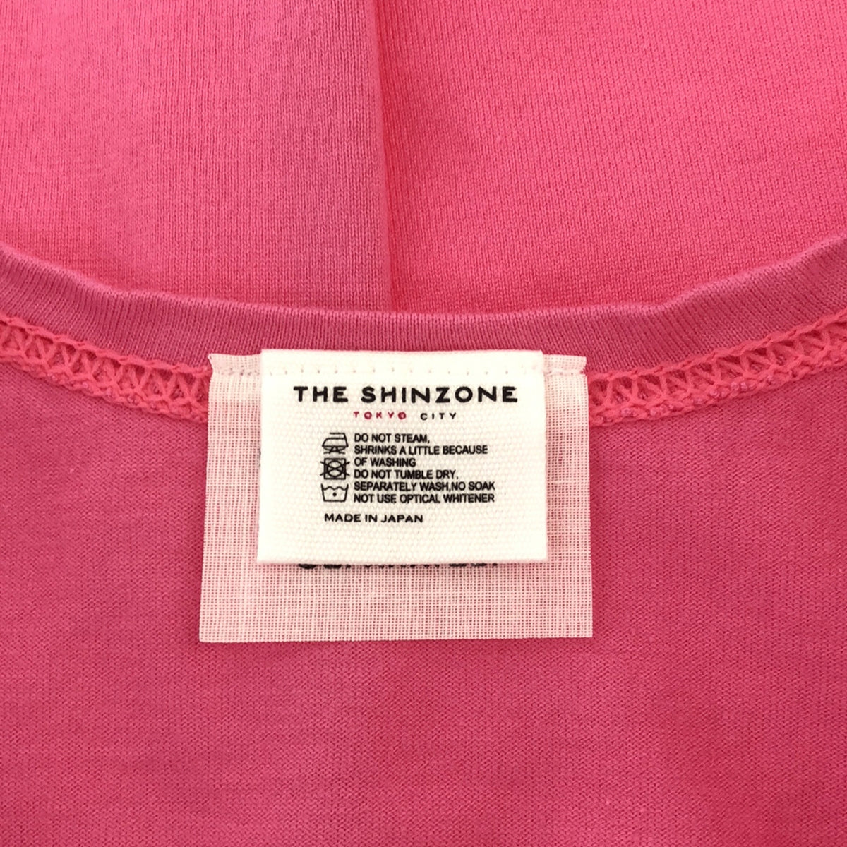 [Good Condition] Shinzone | COLOR LONG TEE | Color Over Cut and Sew | F | Pink | Women's