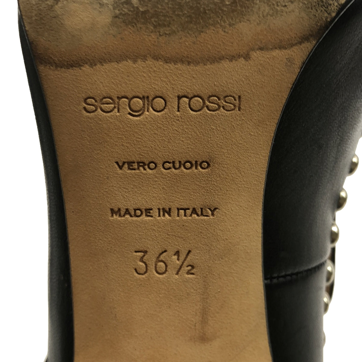sergio rossi / セルジオロッシ | SR1 スタッズスクエアパンプス | 36 1/2 | レディース