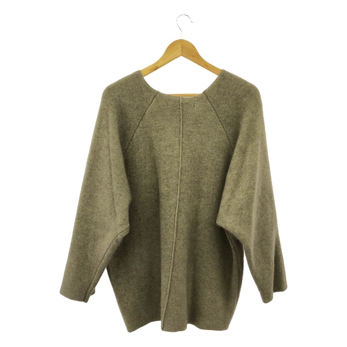 框架 |毛皮紗粘合V領套頭衫 | F |米色 |女性的