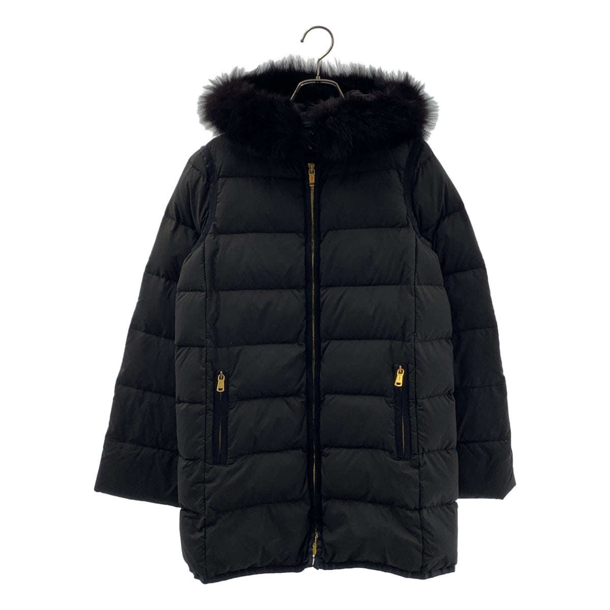 MACKINTOSH / マッキントッシュ | ANNAN アナン ラクーンファー ジップアップ フーデッド ダウンコート | 34 | レディース