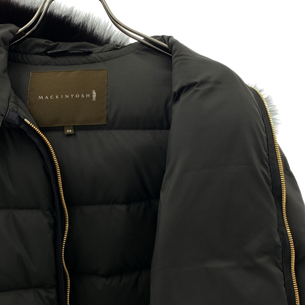 MACKINTOSH / マッキントッシュ | ANNAN アナン ラクーンファー ジップアップ フーデッド ダウンコート | 34 | レディース
