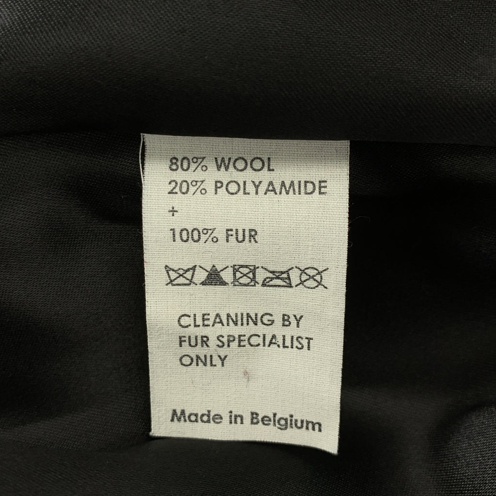 DRIES VAN NOTEN / ドリスヴァンノッテン | ウール ファードッキング シングルコート / 総裏地 | 36 | ブラック | レディース