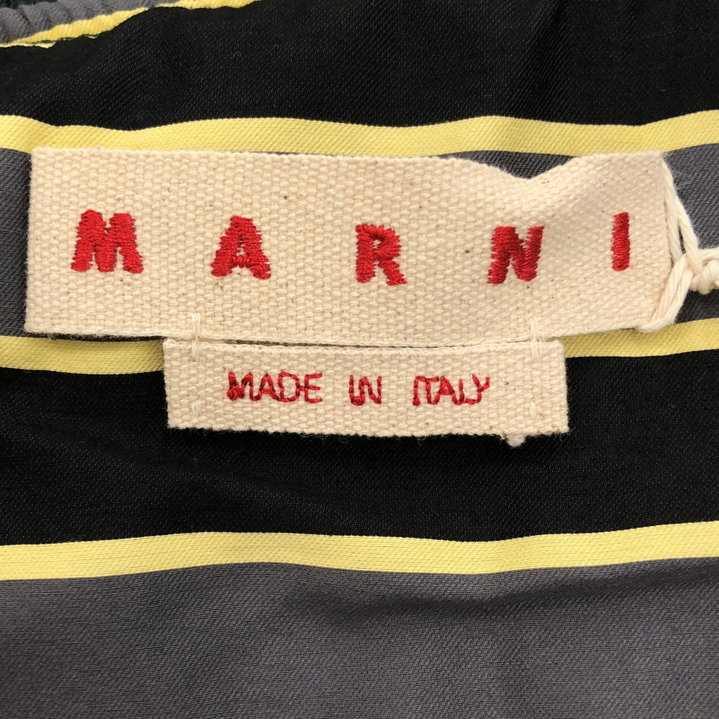 [狀況良好] MARNI | 2023 秋冬 | GIUBBOTTO BLOUSON / 皮袖麥爾登呢夾克 / 全襯裡 | 48 |綠色 |男士
