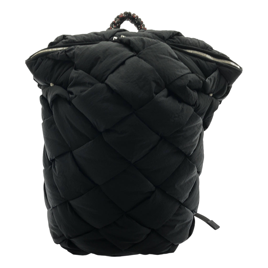 【美品】  BOTTEGA VENETA / ボッテガヴェネタ | イントレチャート パデッド テック カセット ナイロン バックパック 628955 | ブラック | レディース
