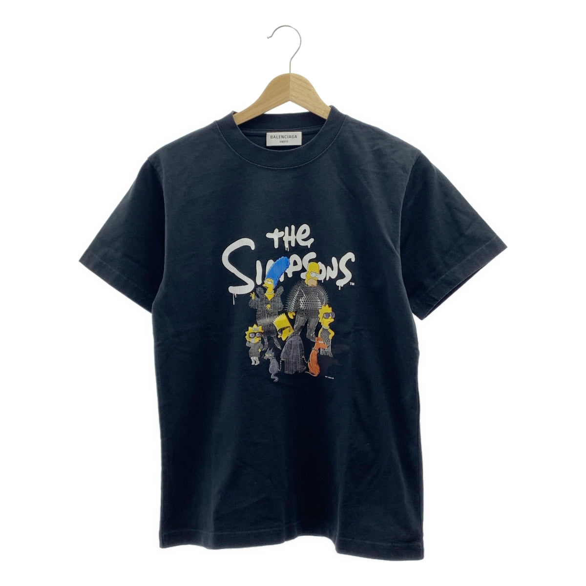 【美品】  BALENCIAGA / バレンシアガ | × The Simpsons / シンプソンズ プリント Tシャツ カットソー | XS | ブラック | メンズ