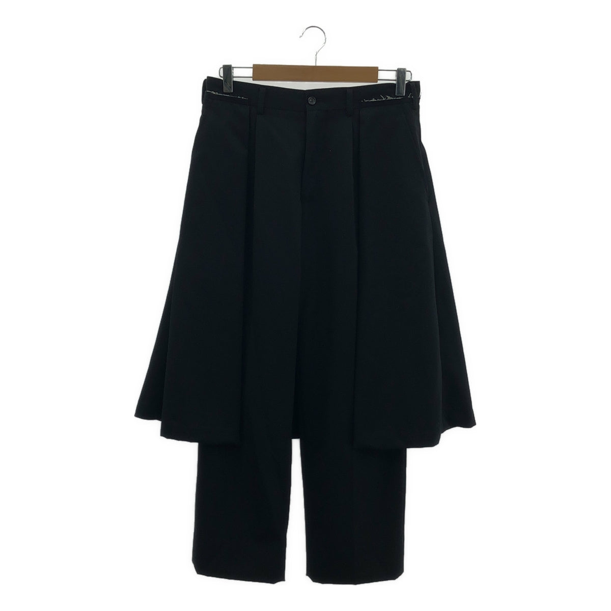 COMME des GARCONS COMME des GARCONS / Comme des | 2020秋冬/公元2020 |羊毛華達呢裙子對接褲| S |黑色|女性的