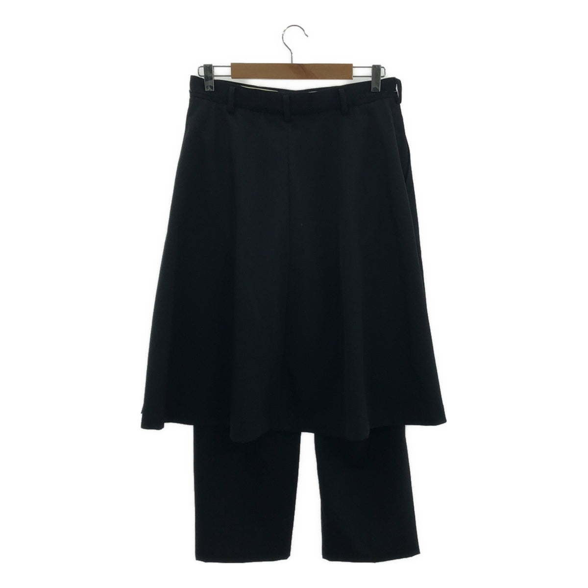 COMME des GARCONS COMME des GARCONS / Comme des | 2020秋冬/公元2020 |羊毛華達呢裙子對接褲| S |黑色|女性的