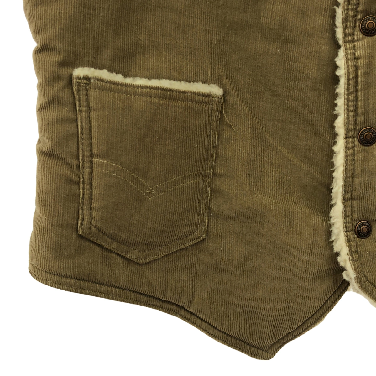 Levi's / リーバイス | 推定1970s～ vintage / ヴィンテージ usa製 コーデュロイ ボアベスト / 60605-1523 | XL | ブラウン | メンズ