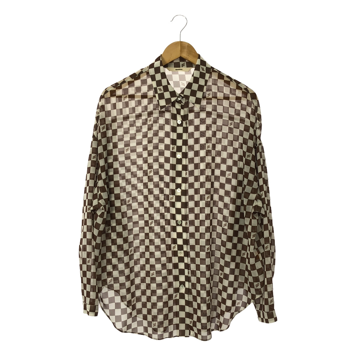 [Good Condition] BEAUTY&amp;YOUTH / Beauty and Youth | × STAND ALONE Stand Alone Special Order Checkered Flag Long Sleeve Shirt | 1 | Brown | Women's