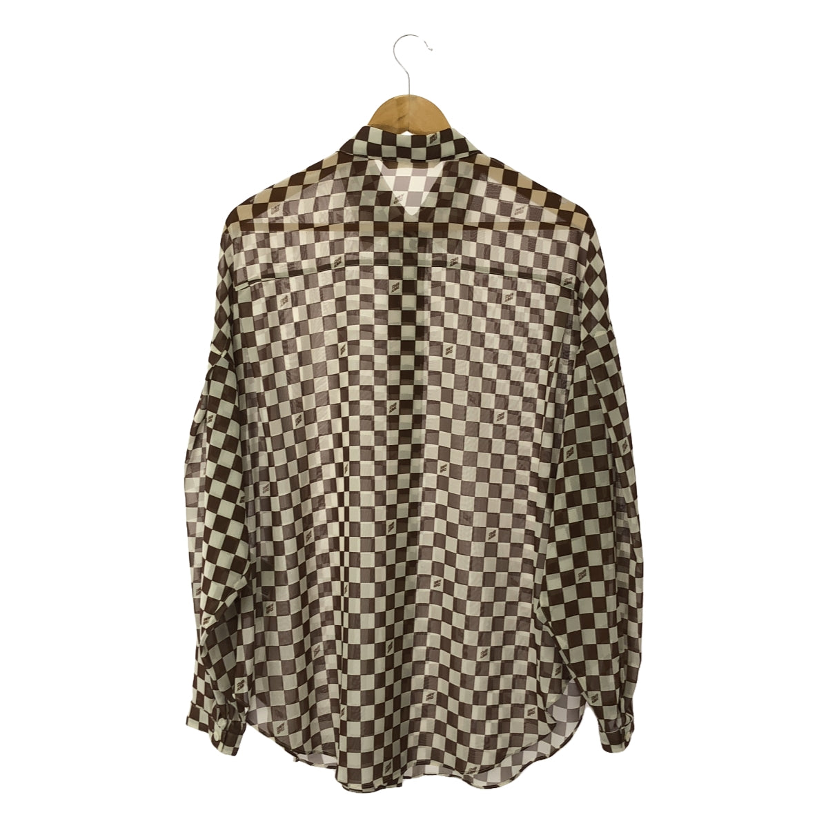 [Good Condition] BEAUTY&amp;YOUTH / Beauty and Youth | × STAND ALONE Stand Alone Special Order Checkered Flag Long Sleeve Shirt | 1 | Brown | Women's