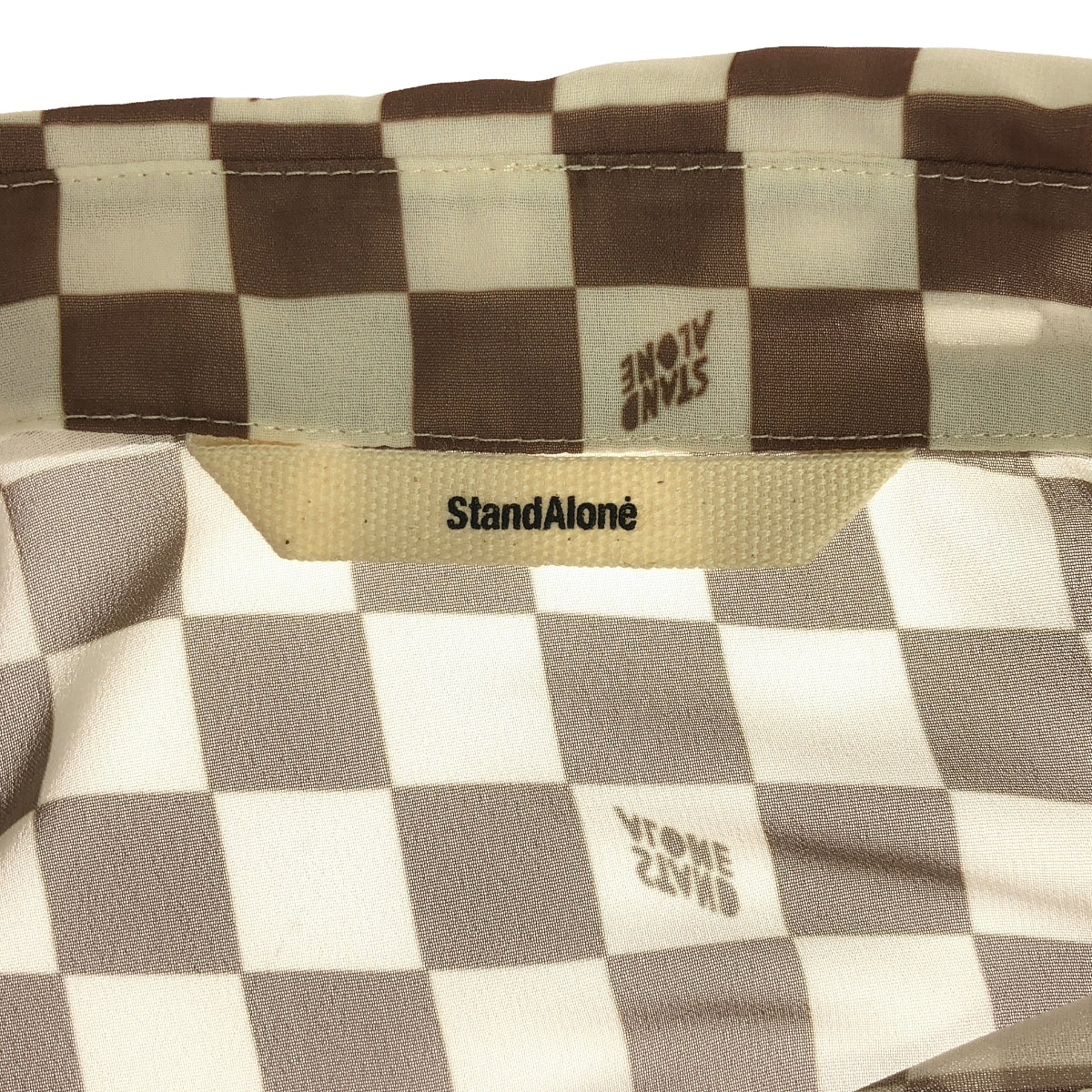 [Good Condition] BEAUTY&amp;YOUTH / Beauty and Youth | × STAND ALONE Stand Alone Special Order Checkered Flag Long Sleeve Shirt | 1 | Brown | Women's