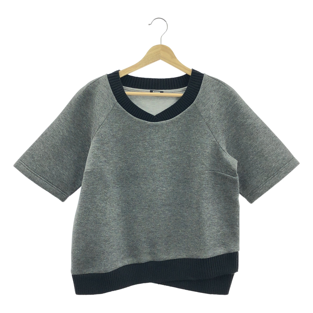 JIL SANDER NAVY / ジルサンダーネイビー | レーヨン ダンボール Vネック カットソー | 38 | レディース