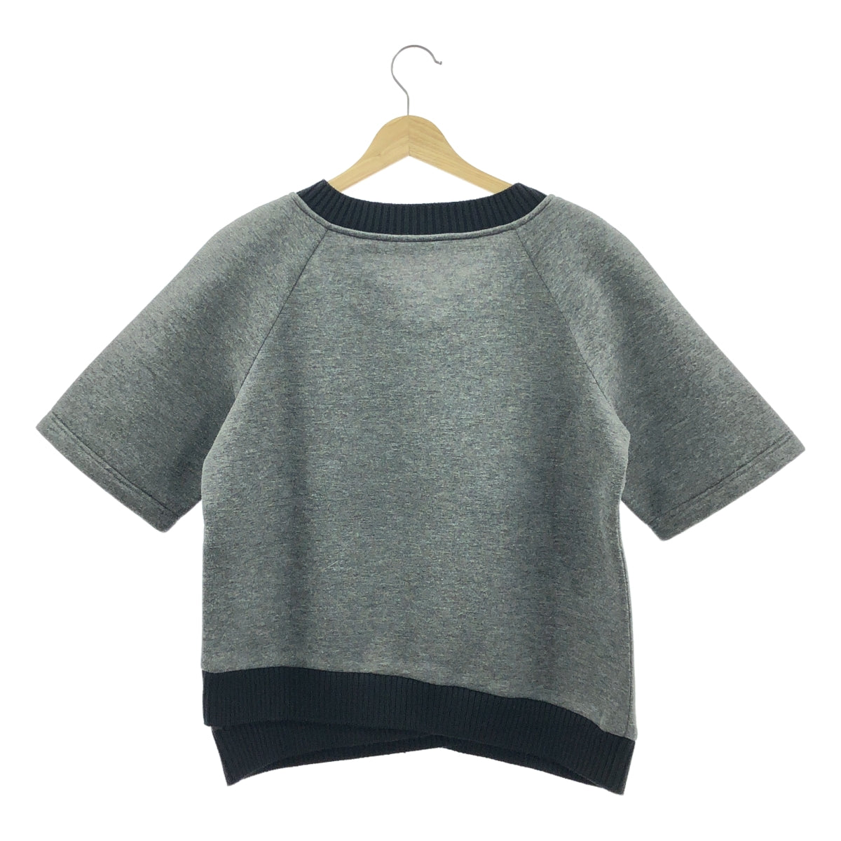 JIL SANDER NAVY / ジルサンダーネイビー | レーヨン ダンボール Vネック カットソー | 38 | レディース