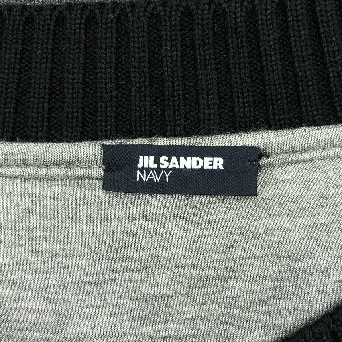 JIL SANDER NAVY / ジルサンダーネイビー | レーヨン ダンボール Vネック カットソー | 38 | レディース