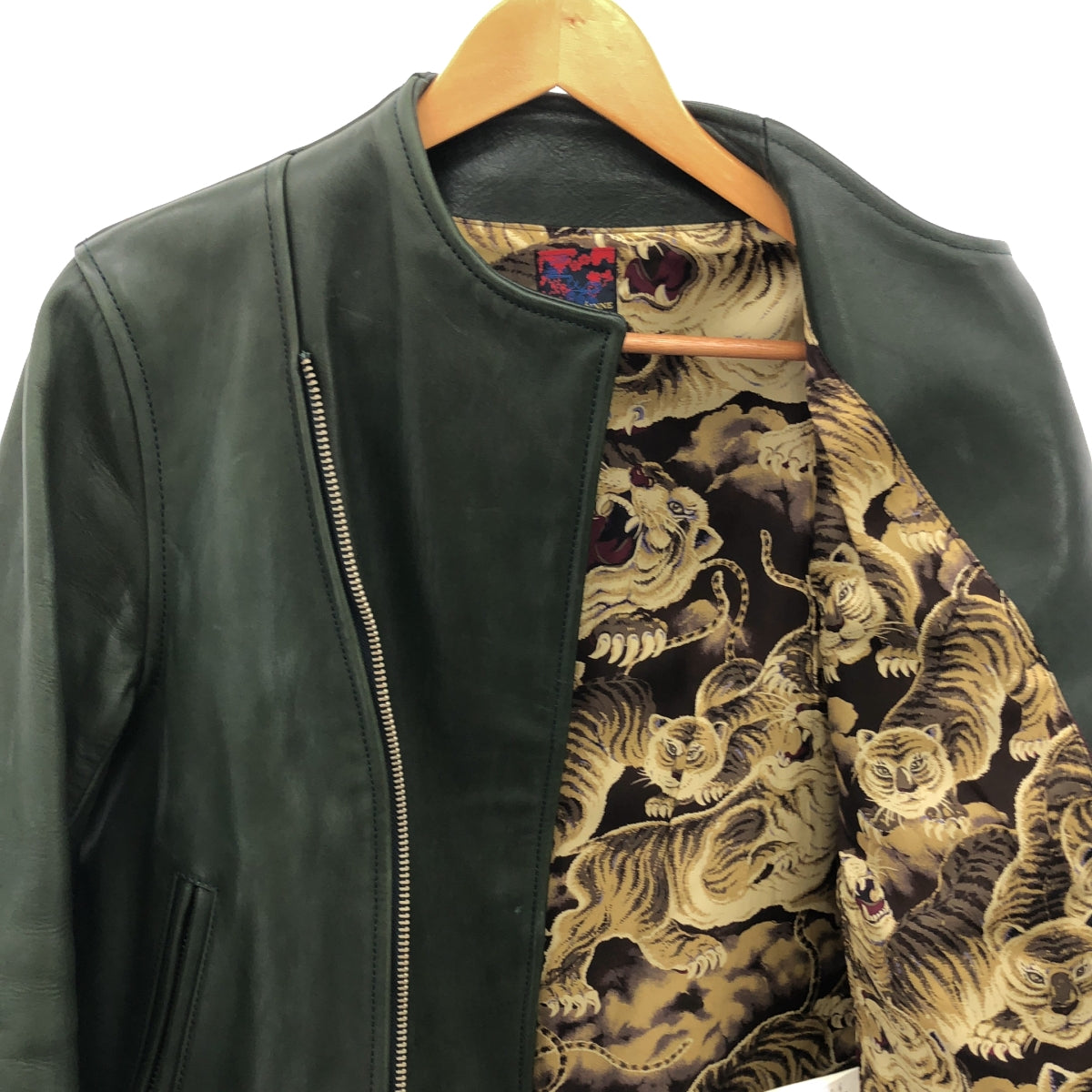 BRU NA BOINNE / Bruna Boin | Horsehide Leather Aran Jacket / Fully Lined Tiger Pattern | 1 | Men's