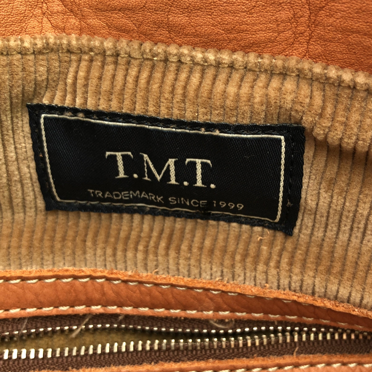 科技、媒體及電信 |燈芯絨襯裡皮革手提包 |布朗 |男士