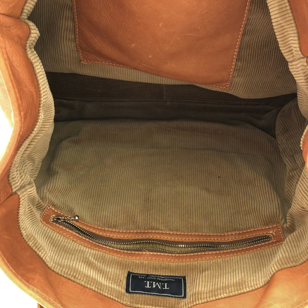 科技、媒體及電信 |燈芯絨襯裡皮革手提包 |布朗 |男士