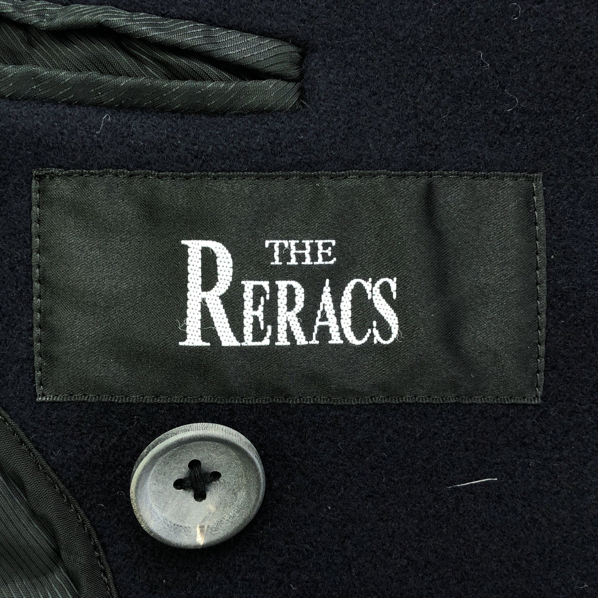 THE RERACS / ザリラクス | ウール ロング チェスターコート | 36 | ネイビー | レディース