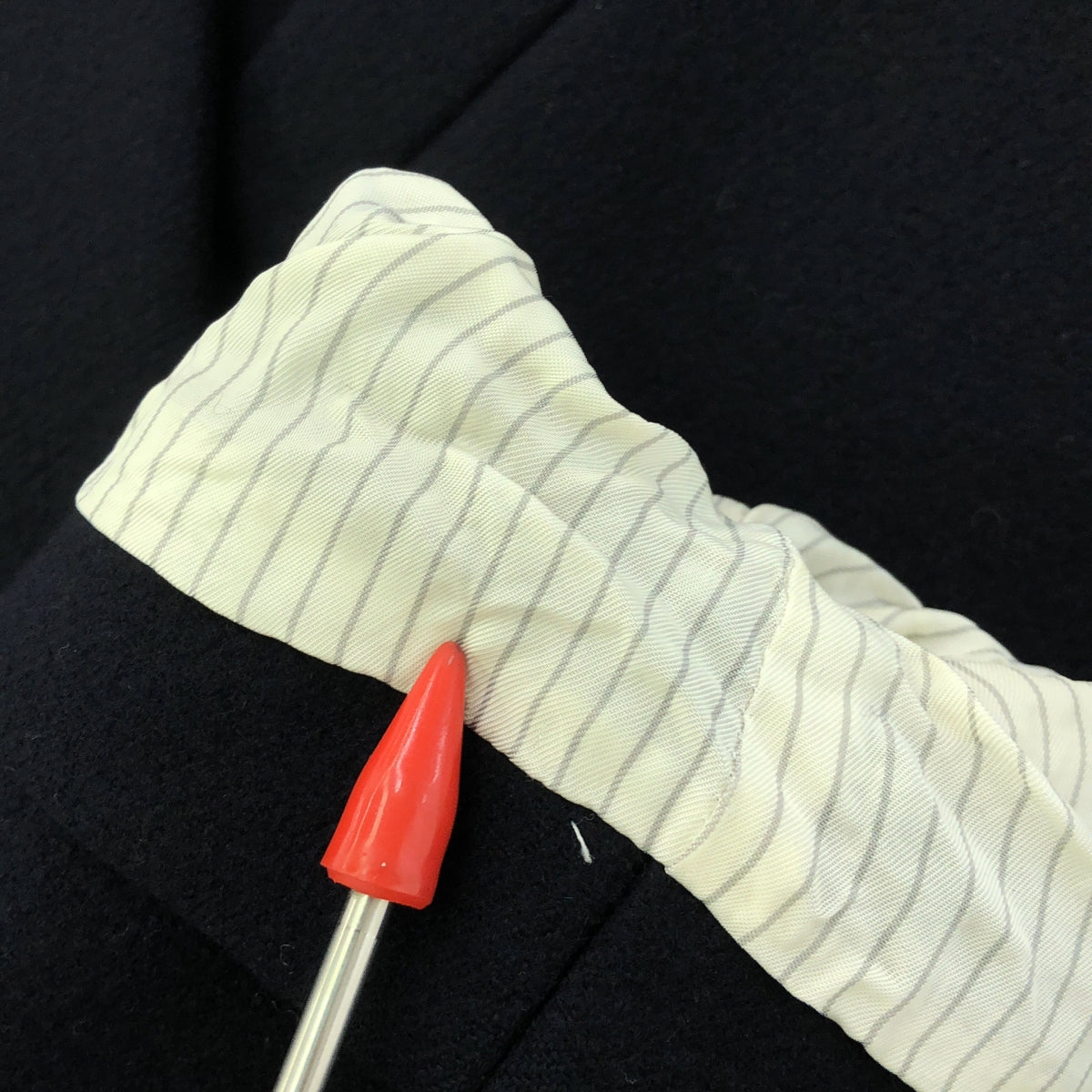 THE RERACS / ザリラクス | ウール ロング チェスターコート | 36 | ネイビー | レディース