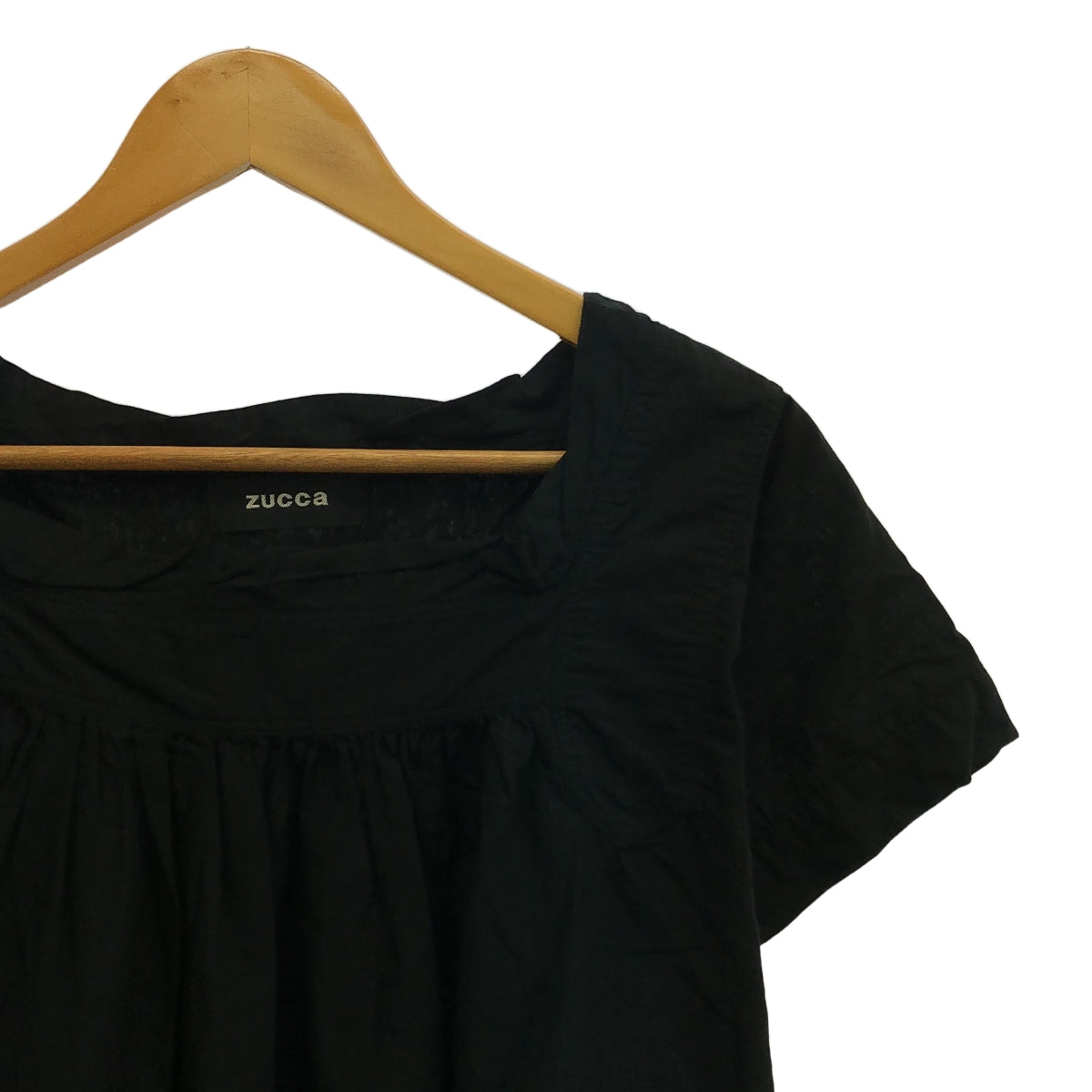 ZUCCa / ズッカ | フラワー エンブロイダリー カットワーク レース ギャザー ワンピース | M | ブラック | レディース