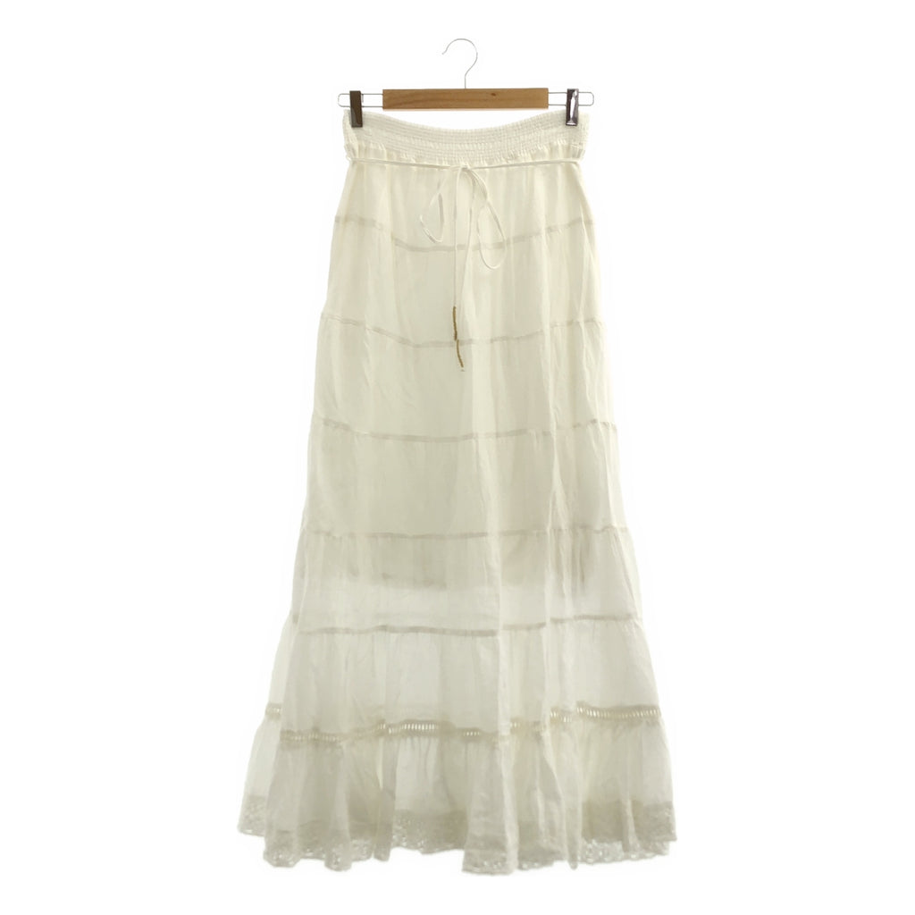 【新品】CASA FLINE | 有機棉蕾絲半身裙 | F碼 | 白色 | 女款