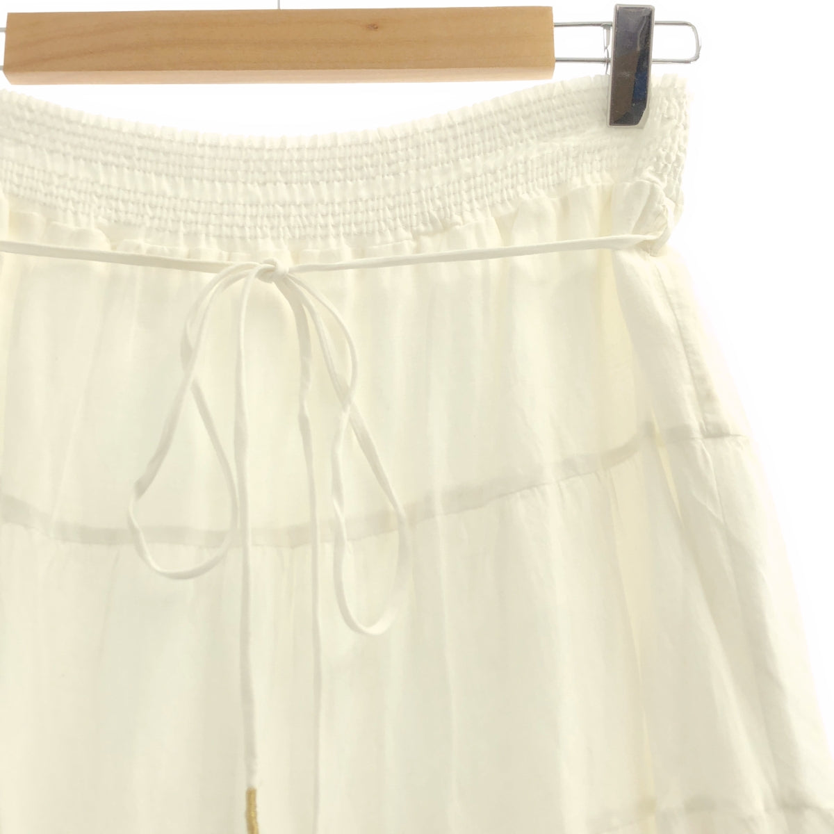 【新品】CASA FLINE | 有機棉蕾絲半身裙 | F碼 | 白色 | 女款